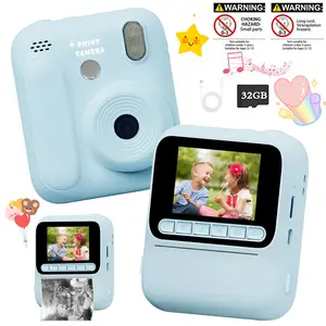 Kids Instant Print Camera 2.4 Inch Display Instant Printing Function With 32GB Memory Card Birthday Gift For Boys Girls Ages 3 To 12 Suitable For Outdoor Travel Family Parties And Life Memories