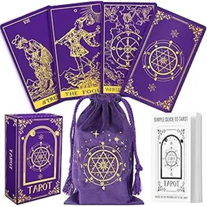 78 Tarot Cards Deck with Guide Book and Linen Carry Bag, Classic Original Tarot Cards for Beginners to Experts, Witchy Gifts for Women