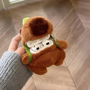 Fluffy Cute Dolphin Earphone Case Cover Protective Gift for Girlfriend Boyfriend Friends Birthday Valentines Day Protection Shockproof