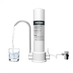 Countertop Water Filtration System - Faucet Water Filter for Sink - Kitchen Water Purifier, Reduces Chlorine & Heavy Metals - Includes 1 Filter (F8)