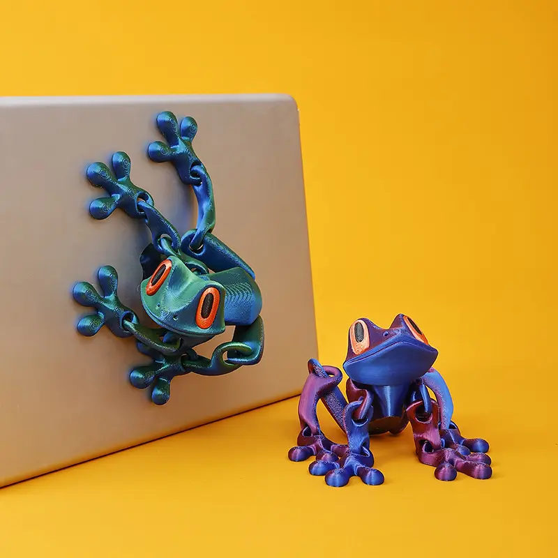 Unique 3D Frog Refrigerator Magnets, Adorable Strong Magnetic Stickers for Notes & Photos, Home Decor for Kitchen-Office, Fun Gift for Animal Lovers