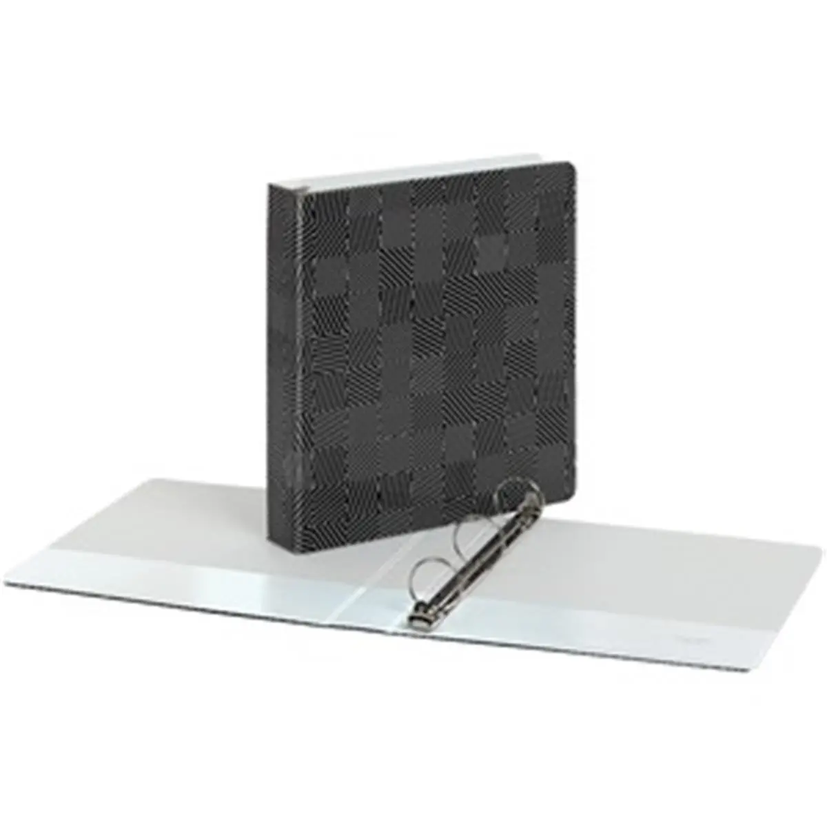 212 MAIN Oxford Back-Mounted Round Ring Document Binder, 1.5 in., Black, Bold Look, Optical Print, Flat Pages, Binder with Pockets, Office Stationery Supplies, Binder With Pockets Binders