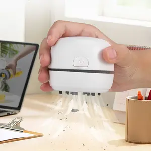 Mini Desktop Vacuum Cleaner, Rechargeable Cordless Cleaning Tool, Portable Desk Dust Collector for Keyboard/Home/School/Office
