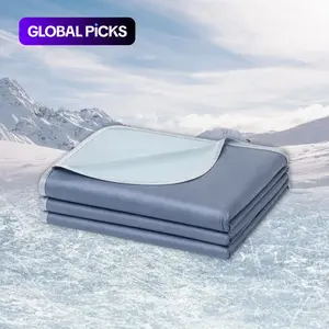 Premium Silky Double-Sided Cooling Air Conditioner Blanket Ultra Smooth Ice Feel Summer Throw for Bed Sofa and Relaxing Reversible Cooling Blanket #GLOBAL PICKS