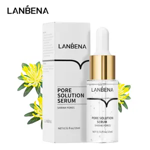 LANBENA Pore Solution Serum - Alcohol-Free Moisturizer with Bellis Perennis & Camellia Sinensis Extracts for Hydrating & Firming Skin 0.51 fl oz