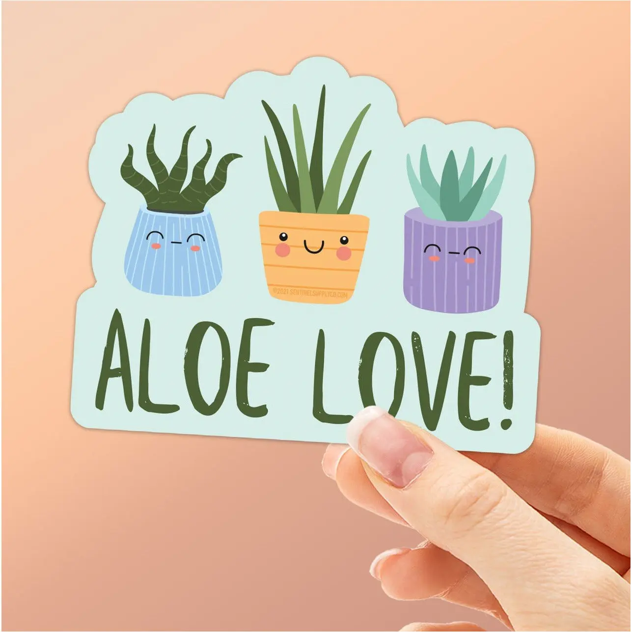 Aloe Love Cute Succulent Sticker