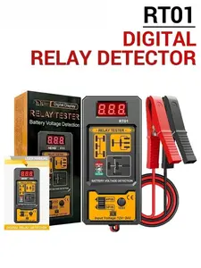 Automotive Relay Tester Tool - Automotive Tools with Alligator Clips, 11-25V Range, Digital Screen, LED Light for Quick Car Repair, Battery Voltage Diagnostics