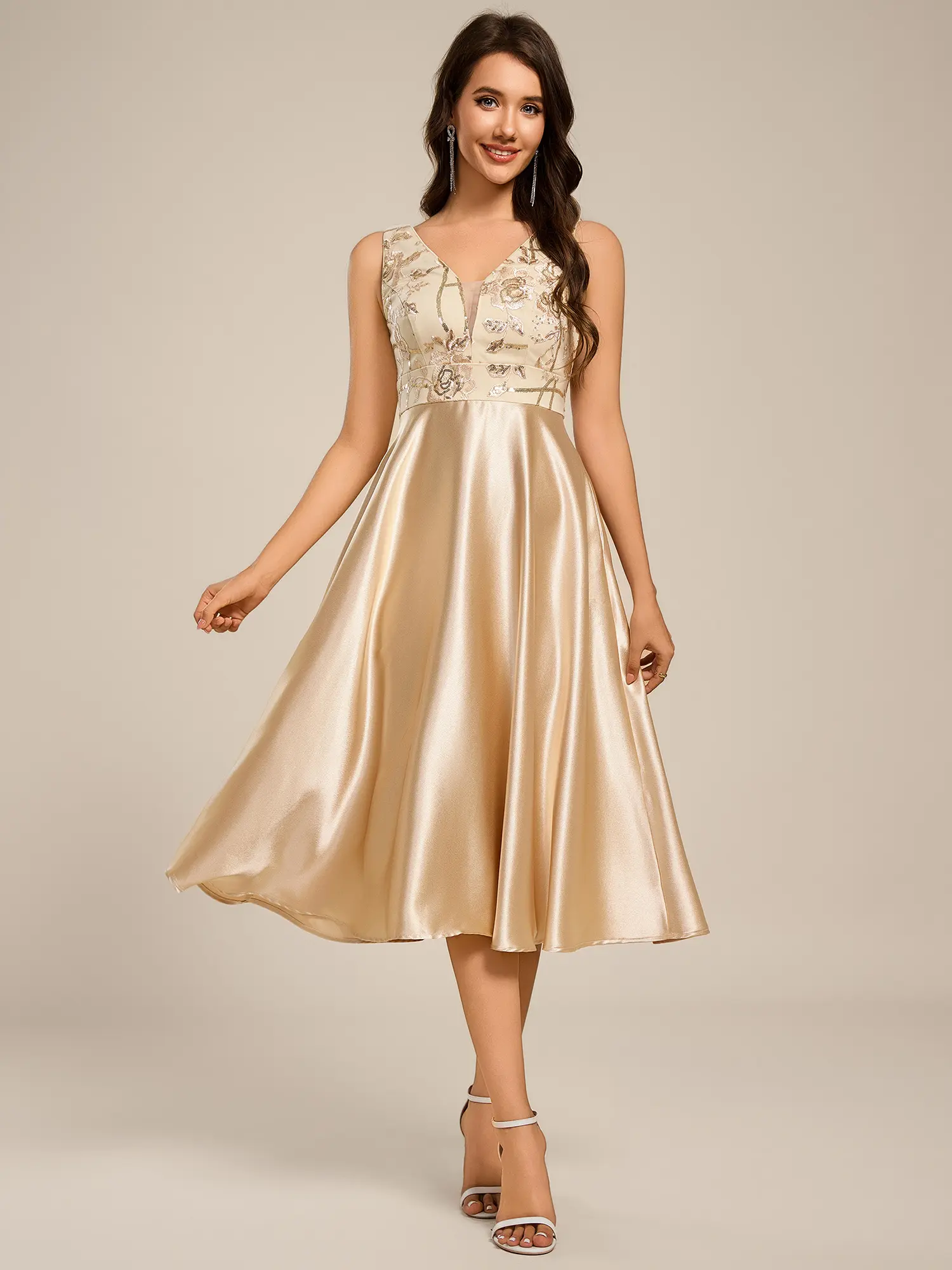 ever pretty gold dress Gold Sweetheart Beaded Sparkles Court Train Flowers Prom Dresses