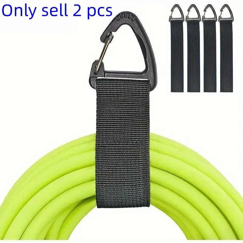 2 Piece Climbing Buckle Gravity Cargo Nylon Durable Tie Straps, Self-Adhesive Velcro Strap, Hose Storage Organizer, Suitable for Tools Cables Ropes Bags