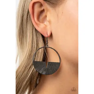 Reimagined Refinement - Black Earrings
