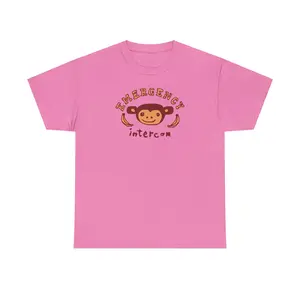 Emergency Intercom Monkey Logo Unisex Heavy Cotton Tee Shirt