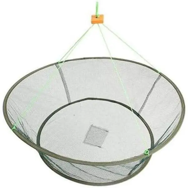 40-Inch Portable Crab Shrimp Net, Collapsible Mesh Drop Landing Trap for Catching Prawns, Bait from Harbour, Pond