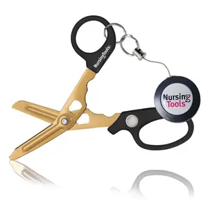 Nursingtools Hummingbird 4-in-1 Medical Scissors - Trauma Shears with Badge Reel for Nurses, Students, Respiratory Therapists, Veterinarians, and Medical Professionals