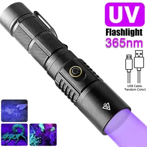 High Power 30W 365NM UV Light Flashlight Torch Black Light Lamp Special Black Mirror With Battery, For Animal Urine Test, Anti-Fake Detection,ore Jewelry Jade Detection