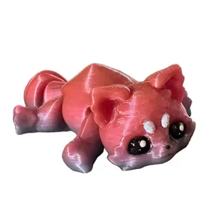 Multicolor cute red panda. Flexi figurine. Decor Ornaments