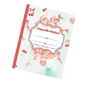 Cute Composition Notebook: Pink Girly Aesthetic College Ruled Lined Journal: 7.5x9.75"