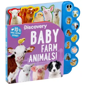 Discovery Kids: Baby Farm Animals! – 10-Button Sound Book for Kids (Board Book)