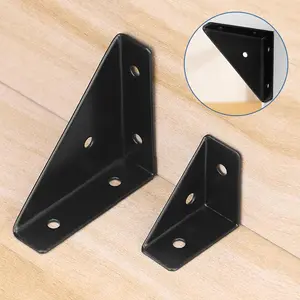 Right Triangle Corner Bracket, 8 Count Furniture Wooden Table Bed Cabinet Edge Connection Bracket, Durable Corner Support Fastener