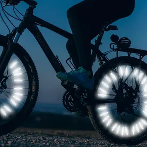 Bicycle Spoke Reflector, Mountain Bike 24pcs/set 360° Visibility Spoke for Night Riding, Waterproof Cycling Accessories, Bicycle Reflectors for Outdoor Cycling