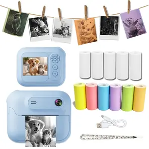 Portable Pocket S8 Mini, Smartphone Photo Printer, Includes 5 Rolls Paper & 6 Rolls Color Paper, Outdoor Party Family Photography, Perfect Gift