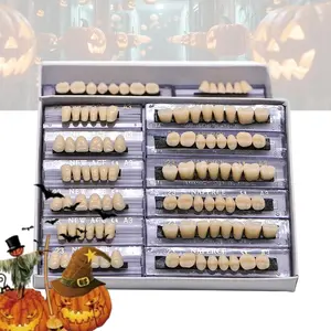168Pcs Realistic Fake Teeth Set, Vampire Fangs Monster Teeth Decor, Dual-purpose Halloween Costume Prop & Tooth Display Model, Non-medical DIY Craft Accessories