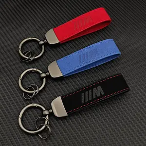 2025 Luxury Suede Leather Key Chain Ring Man Women Keyring Car Keychain For BMW M Sport E39 E46 X1 X2 X3 X4 X5 X6 X7 Accessories