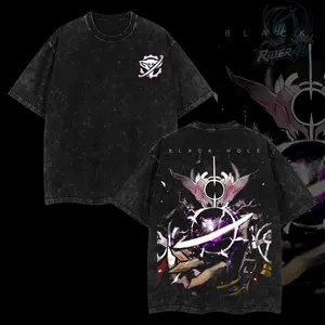 Rider4U Kamen Rider Evol Oversized Washed T-Shirt 100% Premium Cotton Classic Fit S-5XL Menswear Soft Top American Clothes Apparel Casual Crewneck