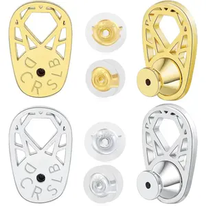 Earring Backs,  Earring  Replacements for Droopy Ears 4 count  Shape Support Backings for Heavy Earrings Plus 4 count  Backers Locking Lifters for Studs,Mixed Color