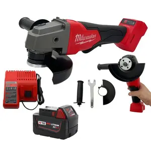 Milwaukee 125mm Brushless Angle Grinder High Efficiency Brushless Motor Low Vibration Operation for Metal Cutting Grinding Polishing and Professional Construction Automotive Repair Tasks