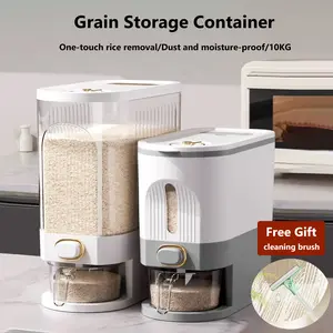 Insect-proof Airtight Rice Dispenser Large Grain Container Storage  Food Storage Organizer Ingredient Storage Bin With Lids For Soybeans Corn Cereals Cat Food Dog Food Transparent Moisture-Proof Household Kitchen