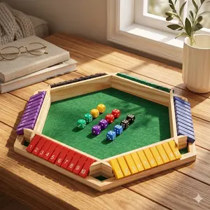 Shut The Box Wooden Dice Game for Kids – Classic Family Board Game | Educational Number Strategy Toy, Fun Game Night for 2-6 Players, Ages 6+