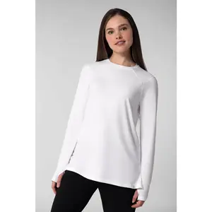 Women's Dania Long Sleeve T-Shirt with Thumbholes | White