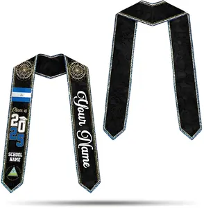 Personalized Nicaraguans Graduation Sash, Nicaraguans Flag Graduation Stole Class of 2025, Nicaragua Graduation Stole 2025