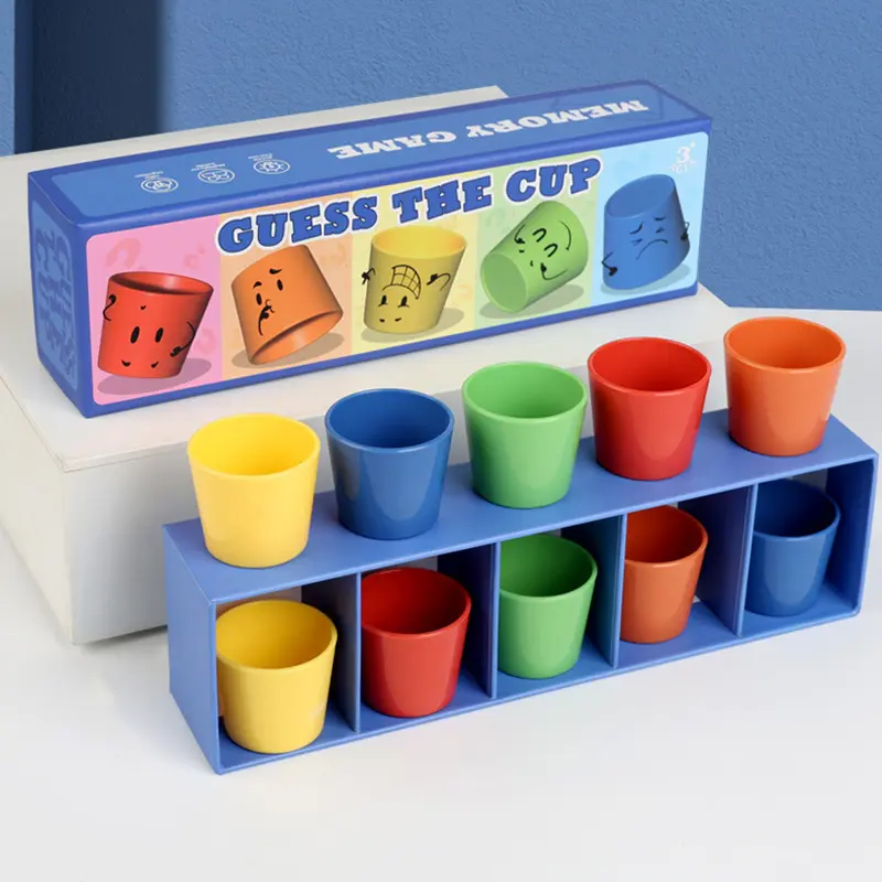 Creative Guessing Colors Cup Color Matching Cup Challenge Logical Thinking Training Multiplayer Game Educational Toys For Kids Shape Sorting Game Stacking Cups