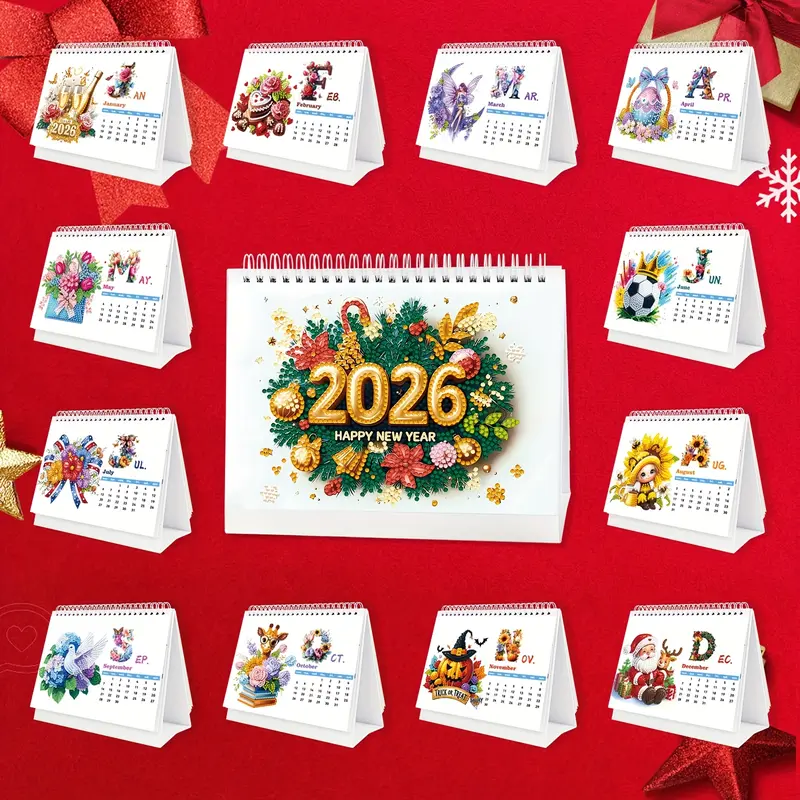 2026 13-Sheet Frameless Art Kit, DIY Irreg/Round Diamonds Craft Set for 12+ Months - Sparkling 3D Effect, Diamond Art Tools, Portable Tester Pen, Ice Breaker Beads, Bonus Gift-Ready for Home/Office Decor