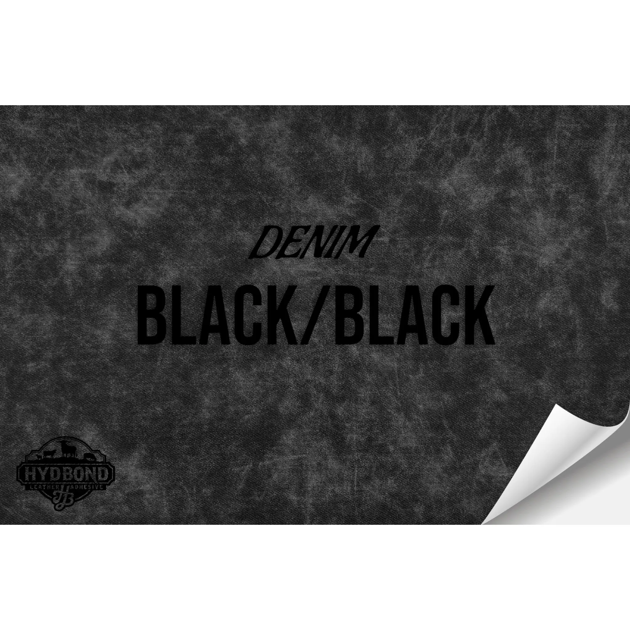 BLACK DENIM/BLACK HYDBOND LEATHERETTE SHEET (12"x24") ULTRAHYD®