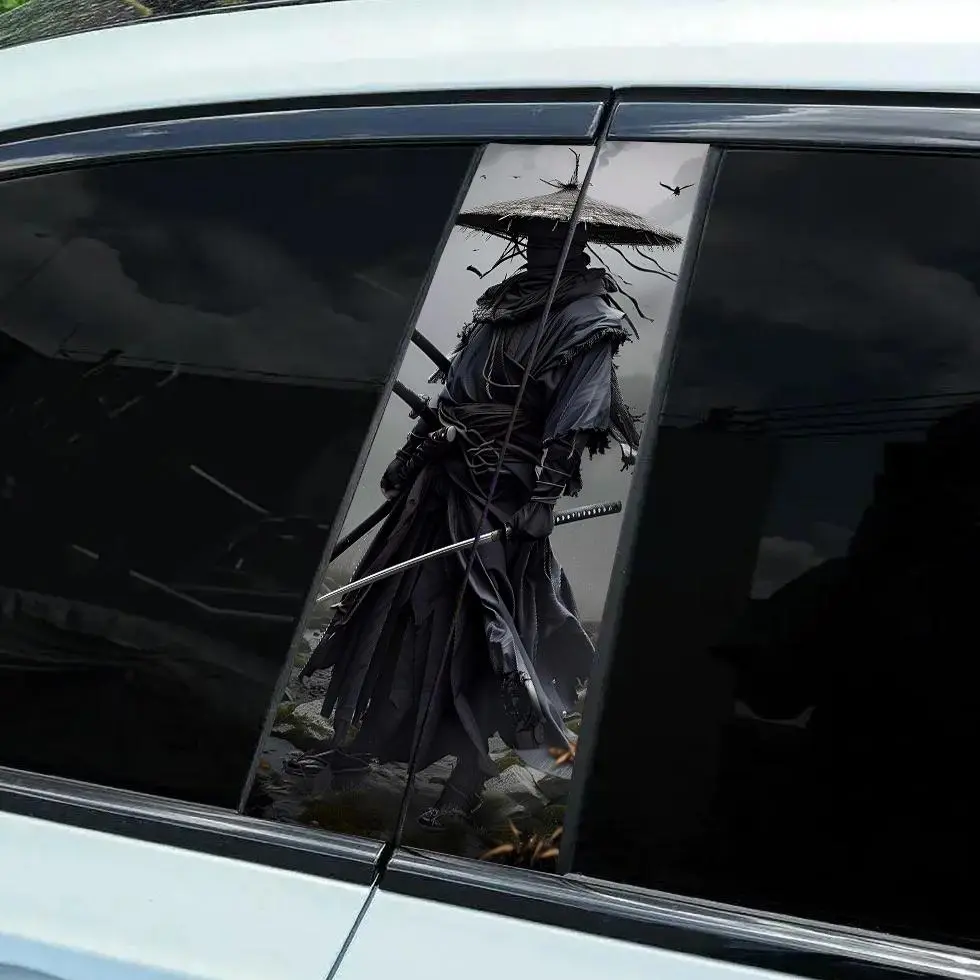 Ninja Warrior Pattern Car Sticker, Car B-pillar Sticker, Car Decorative Sticker, Waterproof Car Decal, Car Exterior Decoration Accessories for Car Glass & metallic Surface, Universal Car Sticker, Automotive Vehicle Accessory
