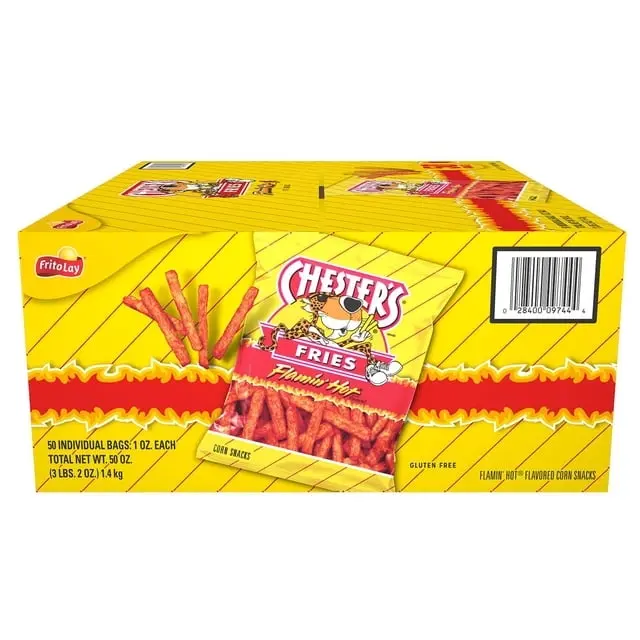 Chester's Flamin' Hot Fries Corn Snacks, 1 oz., 50 pk