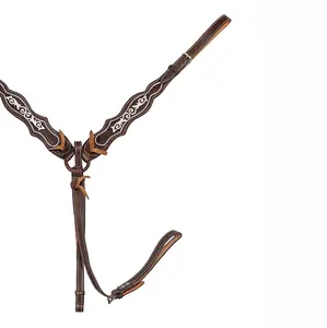 Design Brown Pecho-Pretal Vaqueta Para Caballo Horse Breast Collar