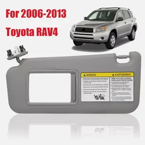 Gray Left Driver Side Car Sun Visor for Toyota RAV4 2006-2013 74320-42501-B2 Direct Replacement Stable Reliable Protection Snap-in Type