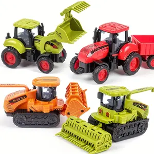1pc Children's Farmer Car Inertia Car Toy,Multi Joint Movable,Tractor Harvester Model,Christmas Gifts