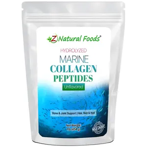 Hydrolyzed Marine Collagen Peptides Powder (Unflavored) - Easily Dissolves in Liquids - Flavorless - Fitness, Health & Beauty - Amino Acids