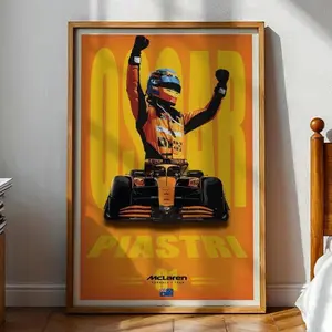 2025 Oscar Piastri F1 Mclaren Poster A1-A3 F1 Prints F1 Fan Gift Vintage Style Decor Memorabilia
