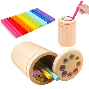 Montessori Toys for 1-3 Year Old: Wooden Learning Color Sorting Toys，Fine Motor Developmental Infants Sensory Matching Games,  Toddler Boys Girls BirthdayGifts