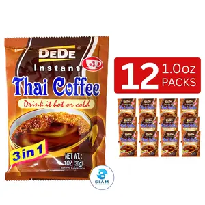 DeDe Instant Thai Coffee (12 packets-10 oz) กาแฟไทยปรุงสำเร็จ ตราดีดี