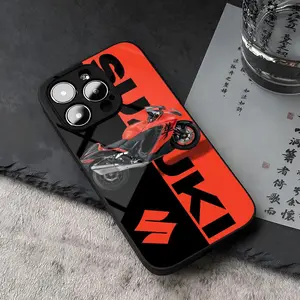 Luxury S-SuzukiS Logo Phone Case Cover Protective Tempered Glass For iPhone 16 17 13 14 12 15 11 Pro Max Plus Mini X XR SE2020 Coque
