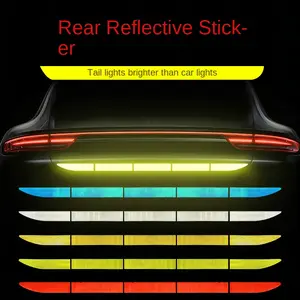Car rear rear night strong reflective sticker car sticker creative rear bumper rear bumper decoration safety sticker anti-rear collision