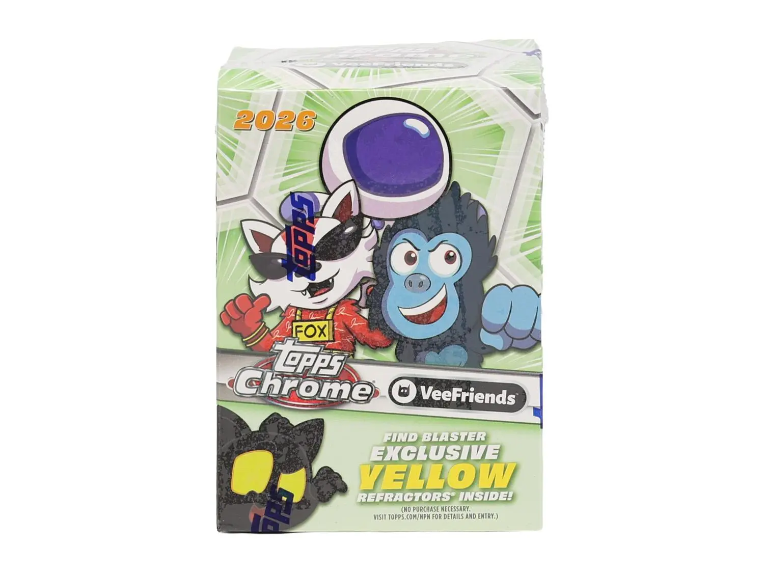 2026 Topps Chrome VeeFriends Blaster Box - Exclusive Trading Cards, Premium Cards, Non-Sports Collectible, 4 Cards/Pack
