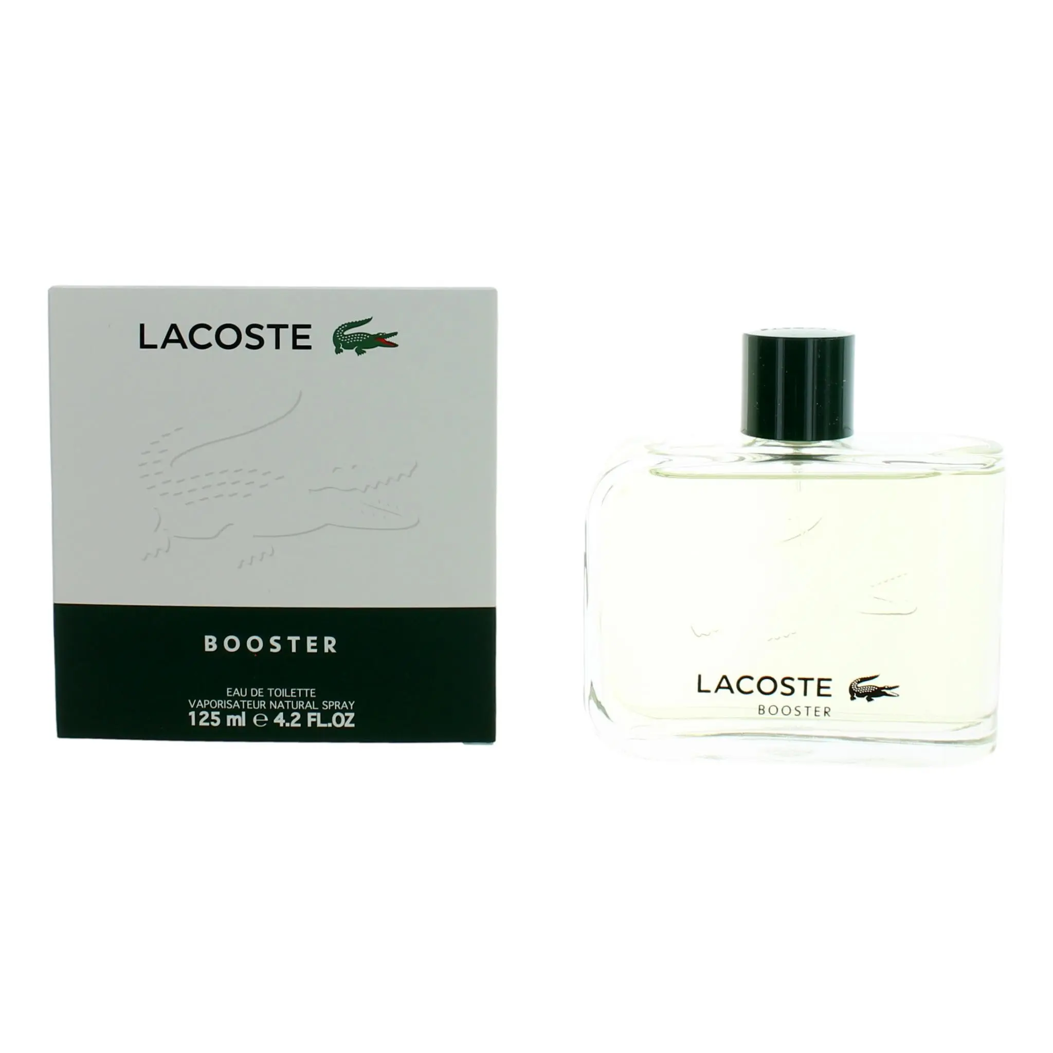 LACOSTE Booster Men's Fragrance, Citrus Eau de Toilette Spray with Spicy Mint & Chili Notes, 4.2 fl oz
