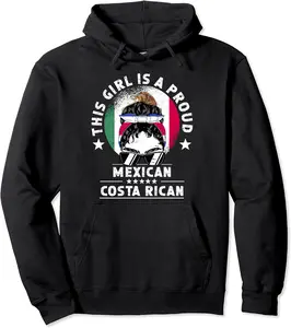 Mexico Flag Costa Rica Grown Women Girl Citizen Pride Pullover Hoodie - Jenniferlau Shop 54B0BTJDHNKN